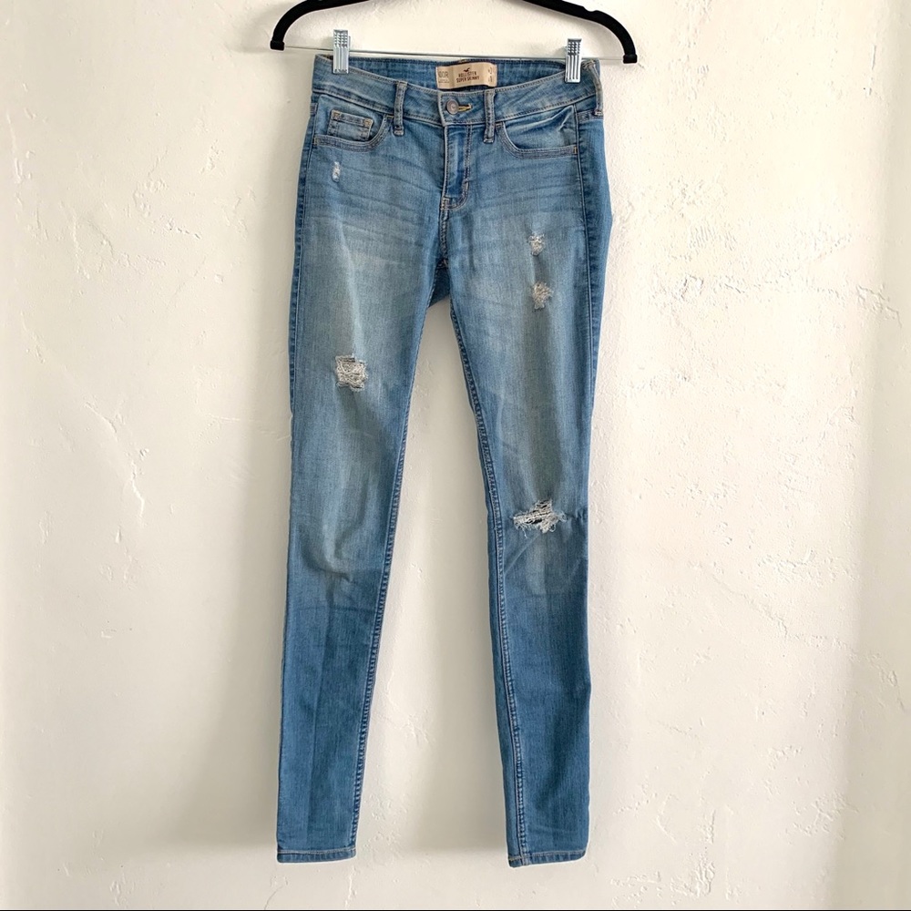 Hollister Distressed Mid Rise Skinny Jeans Size 23